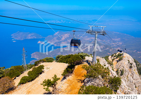 Cable car at Babadag mountain in Turkey Cable car at Babadag mountain in Turkey 139720125
