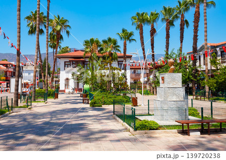 Main square in Koycegiz town in Turkey 139720238