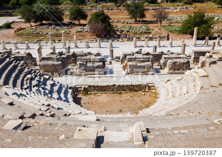 Odeon small ancient theatre in Ephesus city in Turkey 139720387