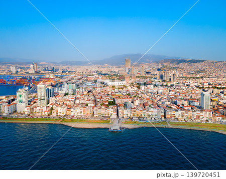 Izmir city centre aerial panoramic view in Turkey Izmir city centre aerial panoramic view in Turkey 139720451