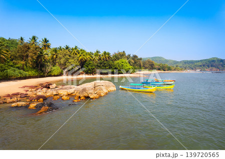 Beauty Om Beach in Gokarna town in India Beauty Om Beach in Gokarna town in India 139720565
