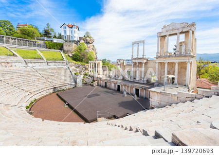 Roman theatre of Philippopolis in Plovdiv city 139720693