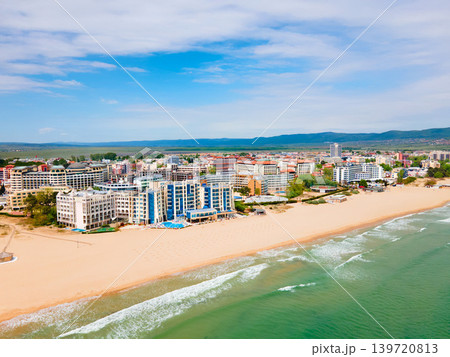 Sunny Beach or Slanchev Bryag aerial panoramic view, Bulgaria Sunny Beach or Slanchev Bryag aerial panoramic view, Bulgaria 139720813
