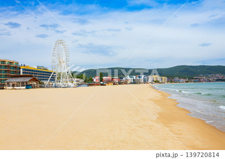 Sunny Beach or Slanchev Bryag beach near Burgas, Bulgaria Sunny Beach or Slanchev Bryag beach near Burgas, Bulgaria 139720814