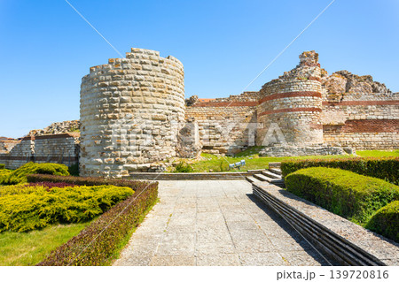Western fortress wall in Nessebar city, Bulgaria Western fortress wall in Nessebar city, Bulgaria 139720816