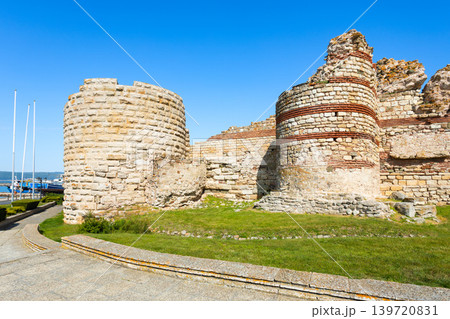 Western fortress wall in Nessebar city, Bulgaria Western fortress wall in Nessebar city, Bulgaria 139720831
