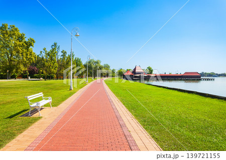 Womens Lido building on Palic Lake in Palic, Serbia 139721155