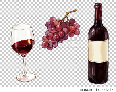 紅酒、白酒和氣泡酒的插圖 139721217