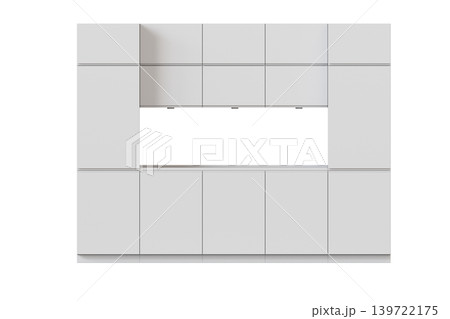 Kitchen furniture isolated on transparent background, 3d illustration, cg render 139722175