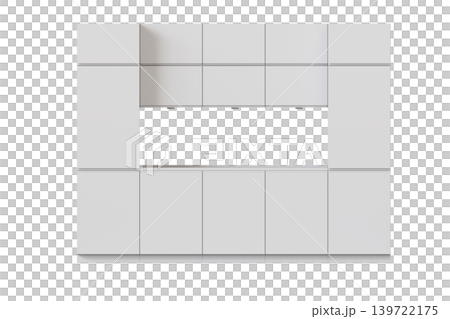 Kitchen furniture isolated on transparent background, 3d illustration, cg render Kitchen furniture isolated on transparent background, 3d illustration, cg render 139722175