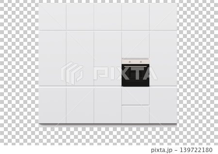Kitchen furniture isolated on transparent background, 3d illustration, cg render Kitchen furniture isolated on transparent background, 3d illustration, cg render 139722180