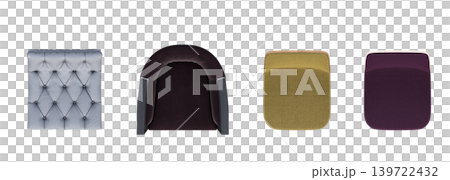 office chair isolate on a transparent background, interior furniture, 3D illustration, cg render 139722432