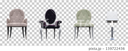 office chair isolate on a transparent background, interior furniture, 3D illustration, cg render office chair isolate on a transparent background, interior furniture, 3D illustration, cg render 139722436