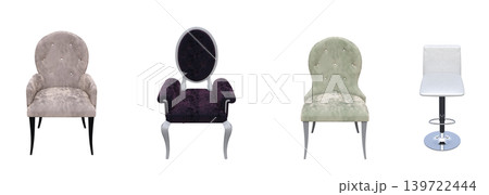 office chair isolate on a transparent background, interior furniture, 3D illustration, cg render office chair isolate on a transparent background, interior furniture, 3D illustration, cg render 139722444