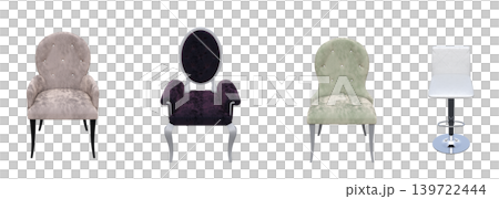 office chair isolate on a transparent background, interior furniture, 3D illustration, cg render office chair isolate on a transparent background, interior furniture, 3D illustration, cg render 139722444
