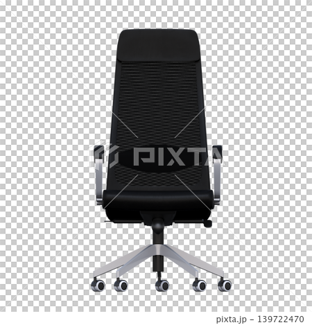 office chair isolate on a transparent background, interior furniture, 3D illustration, cg render 139722470