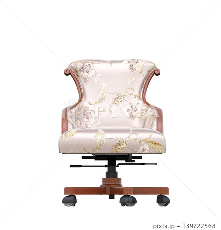 office chair isolate on a transparent background, interior furniture, 3D illustration, cg render 139722568