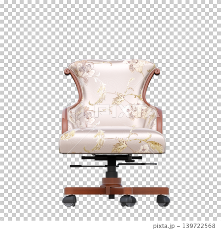 office chair isolate on a transparent background, interior furniture, 3D illustration, cg render 139722568