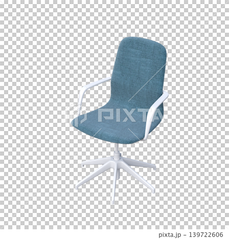 office chair isolate on a transparent background, interior furniture, 3D illustration, cg render 139722606