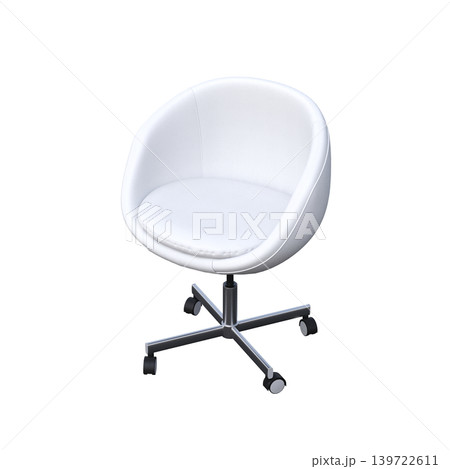 office chair isolate on a transparent background, interior furniture, 3D illustration, cg render 139722611
