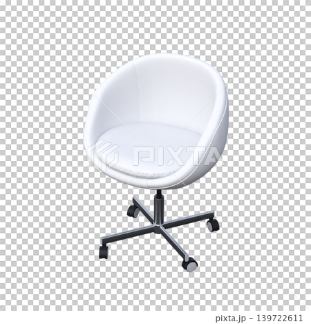 office chair isolate on a transparent background, interior furniture, 3D illustration, cg render 139722611