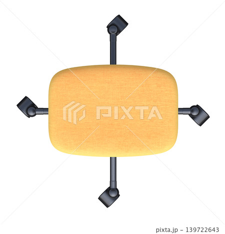 office chair isolate on a transparent background, interior furniture, 3D illustration, cg render 139722643