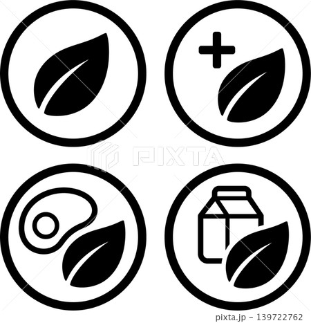 Vegan and vegetarian diet icons 139722762