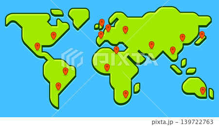 World map with capital cities World map with capital cities 139722763