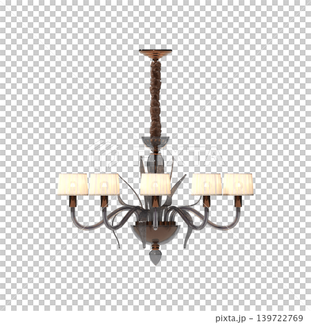 chandelier on the ceiling isolated on transparent background, hanging lamp, pendant light, 3D illustration, cg render chandelier on the ceiling isolated on transparent background, hanging lamp, pendant light, 3D illustration, cg render 139722769