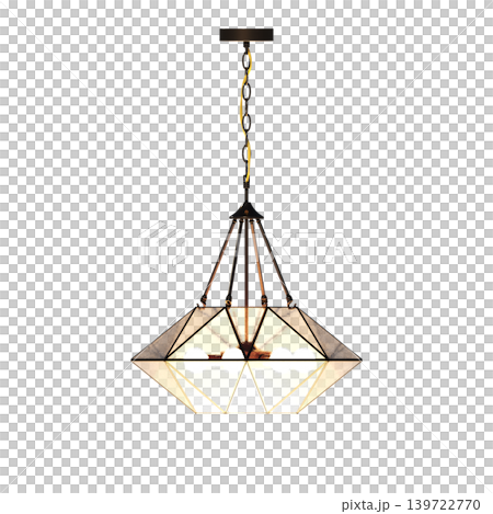 chandelier on the ceiling isolated on transparent background, hanging lamp, pendant light, 3D illustration, cg render chandelier on the ceiling isolated on transparent background, hanging lamp, pendant light, 3D illustration, cg render 139722770