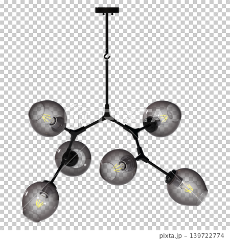 chandelier on the ceiling isolated on transparent background, hanging lamp, pendant light, 3D illustration, cg render chandelier on the ceiling isolated on transparent background, hanging lamp, pendant light, 3D illustration, cg render 139722774