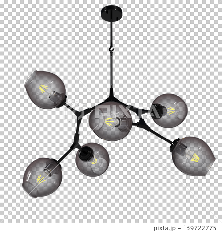 chandelier on the ceiling isolated on transparent background, hanging lamp, pendant light, 3D illustration, cg render chandelier on the ceiling isolated on transparent background, hanging lamp, pendant light, 3D illustration, cg render 139722775