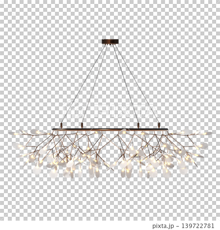 chandelier on the ceiling isolated on transparent background, hanging lamp, pendant light, 3D illustration, cg render chandelier on the ceiling isolated on transparent background, hanging lamp, pendant light, 3D illustration, cg render 139722781