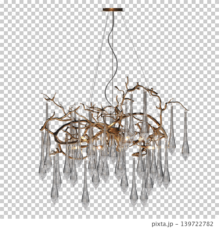 chandelier on the ceiling isolated on transparent background, hanging lamp, pendant light, 3D illustration, cg render chandelier on the ceiling isolated on transparent background, hanging lamp, pendant light, 3D illustration, cg render 139722782