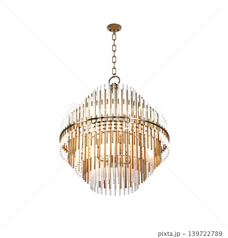 chandelier on the ceiling isolated on transparent background, hanging lamp, pendant light, 3D illustration, cg render chandelier on the ceiling isolated on transparent background, hanging lamp, pendant light, 3D illustration, cg render 139722789