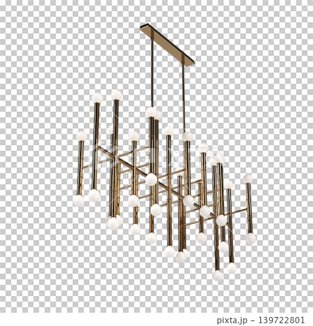 chandelier on the ceiling isolated on transparent background, hanging lamp, pendant light, 3D illustration, cg render chandelier on the ceiling isolated on transparent background, hanging lamp, pendant light, 3D illustration, cg render 139722801