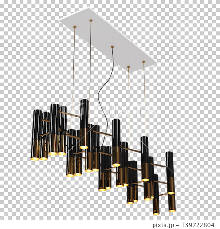 chandelier on the ceiling isolated on transparent background, hanging lamp, pendant light, 3D illustration, cg render chandelier on the ceiling isolated on transparent background, hanging lamp, pendant light, 3D illustration, cg render 139722804