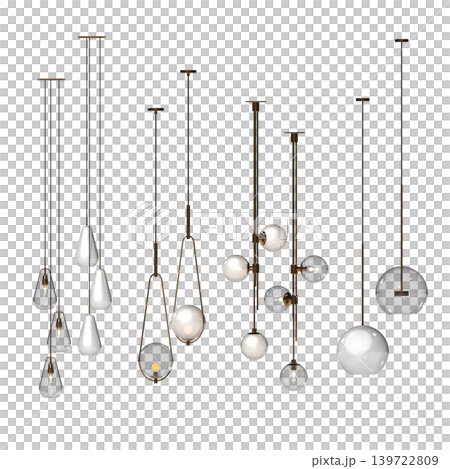 chandelier on the ceiling isolated on transparent background, hanging lamp, pendant light, 3D illustration, cg render chandelier on the ceiling isolated on transparent background, hanging lamp, pendant light, 3D illustration, cg render 139722809