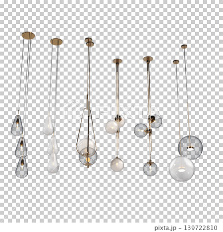 chandelier on the ceiling isolated on transparent background, hanging lamp, pendant light, 3D illustration, cg render chandelier on the ceiling isolated on transparent background, hanging lamp, pendant light, 3D illustration, cg render 139722810