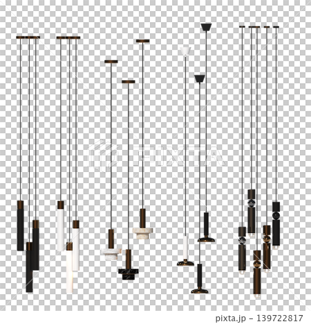 chandelier on the ceiling isolated on transparent background, hanging lamp, pendant light, 3D illustration, cg render chandelier on the ceiling isolated on transparent background, hanging lamp, pendant light, 3D illustration, cg render 139722817