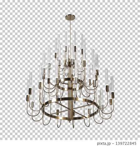 chandelier on the ceiling isolated on transparent background, hanging lamp, pendant light, 3D illustration, cg render chandelier on the ceiling isolated on transparent background, hanging lamp, pendant light, 3D illustration, cg render 139722845
