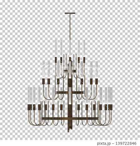 chandelier on the ceiling isolated on transparent background, hanging lamp, pendant light, 3D illustration, cg render chandelier on the ceiling isolated on transparent background, hanging lamp, pendant light, 3D illustration, cg render 139722846