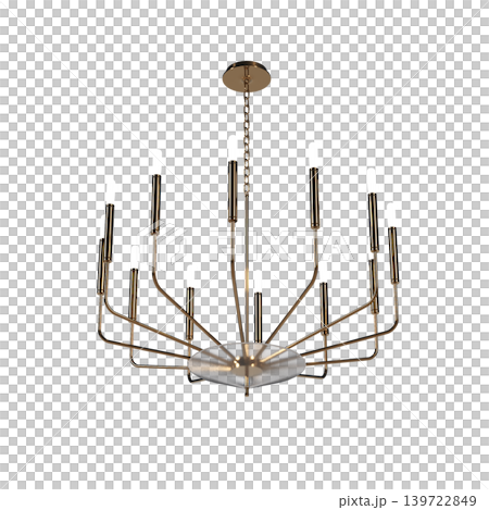 chandelier on the ceiling isolated on transparent background, hanging lamp, pendant light, 3D illustration, cg render chandelier on the ceiling isolated on transparent background, hanging lamp, pendant light, 3D illustration, cg render 139722849