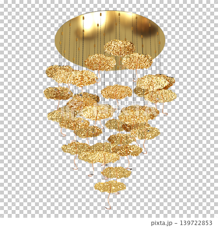 chandelier on the ceiling isolated on transparent background, hanging lamp, pendant light, 3D illustration, cg render chandelier on the ceiling isolated on transparent background, hanging lamp, pendant light, 3D illustration, cg render 139722853