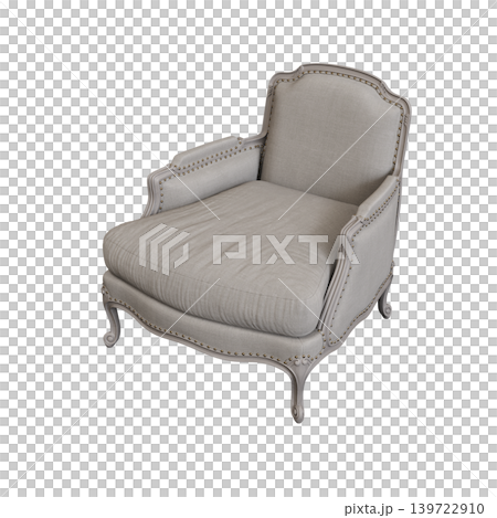 armchair isolate on a transparent background, comfortable furniture for home interior, 3D illustration, cg render armchair isolate on a transparent background, comfortable furniture for home interior, 3D illustration, cg render 139722910