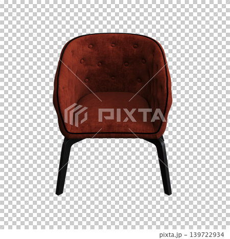 armchair isolate on a transparent background, comfortable furniture for home interior, 3D illustration, cg render 139722934