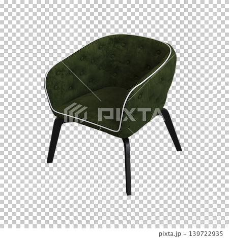 armchair isolate on a transparent background, comfortable furniture for home interior, 3D illustration, cg render armchair isolate on a transparent background, comfortable furniture for home interior, 3D illustration, cg render 139722935