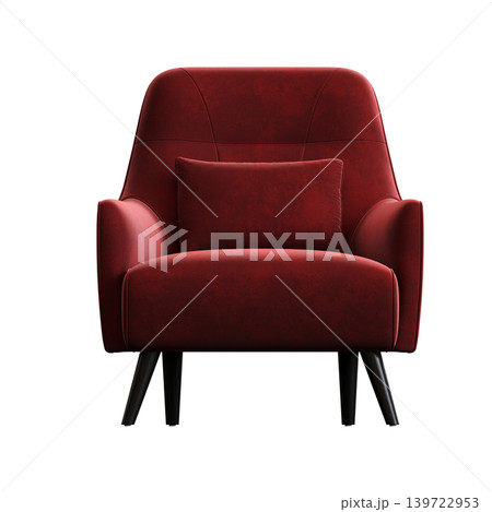 armchair isolate on a transparent background, comfortable furniture for home interior, 3D illustration, cg render armchair isolate on a transparent background, comfortable furniture for home interior, 3D illustration, cg render 139722953