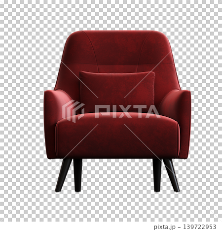 armchair isolate on a transparent background, comfortable furniture for home interior, 3D illustration, cg render armchair isolate on a transparent background, comfortable furniture for home interior, 3D illustration, cg render 139722953