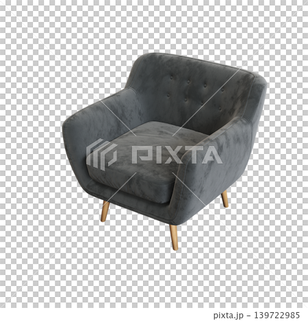 armchair isolate on a transparent background, comfortable furniture for home interior, 3D illustration, cg render armchair isolate on a transparent background, comfortable furniture for home interior, 3D illustration, cg render 139722985